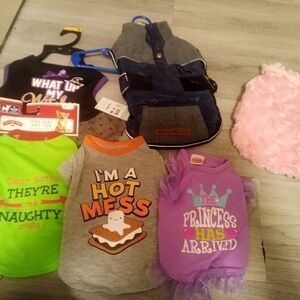 Eddie Bauer Dog Clothing Set - Gray, Purple, Pink, Black